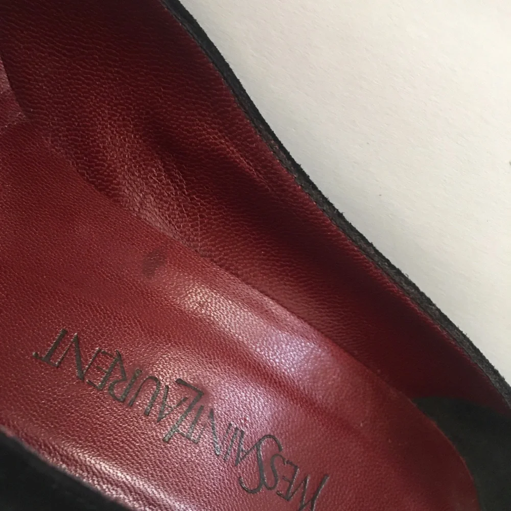 YSL Yves Saint Laurent Shoes suede black pumps 8 - Picture 3 of 8